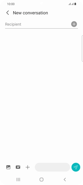 Press the search field and key in the first letters of the recipient's name.