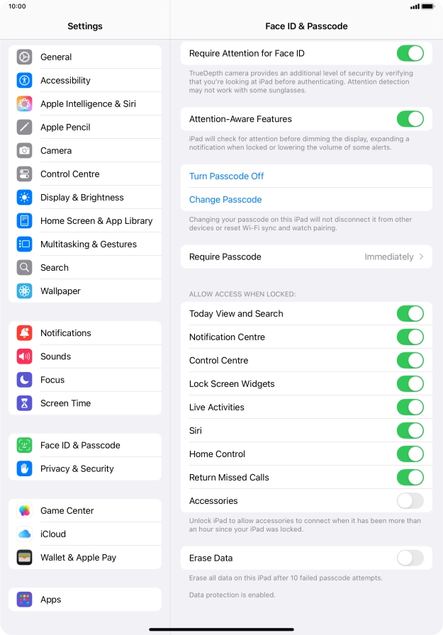 Press the indicator next to 