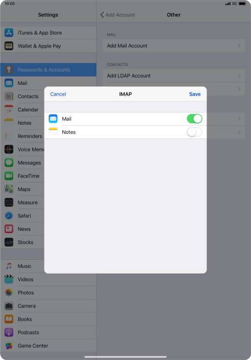 Press Save. Your email account has now been set up. To select more settings for incoming and outgoing server, proceed with the following steps.