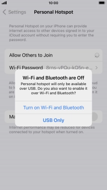 If Wi-Fi is turned off, press Turn on Wi-Fi and Bluetooth.