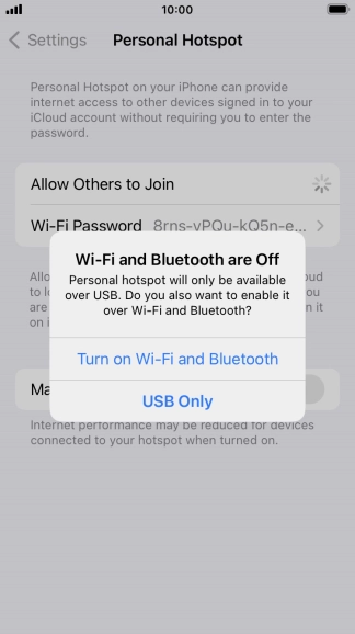 If Wi-Fi is turned off, press Turn on Wi-Fi and Bluetooth.