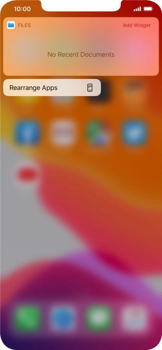 Press Rearrange Apps.