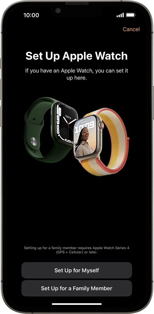 On your phone: When this screen is displayed, your Apple Watch is connected to your phone.