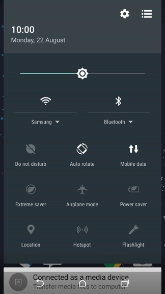 Press the settings icon.