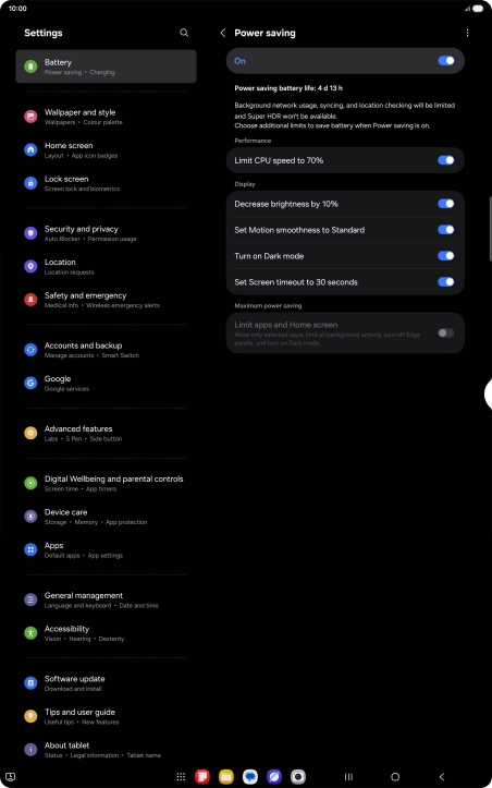 Press the required settings to the functions on or off. Press the required settings to the functions on or off.