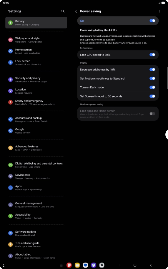 Press the required settings to the functions on or off. Press the required settings to the functions on or off.