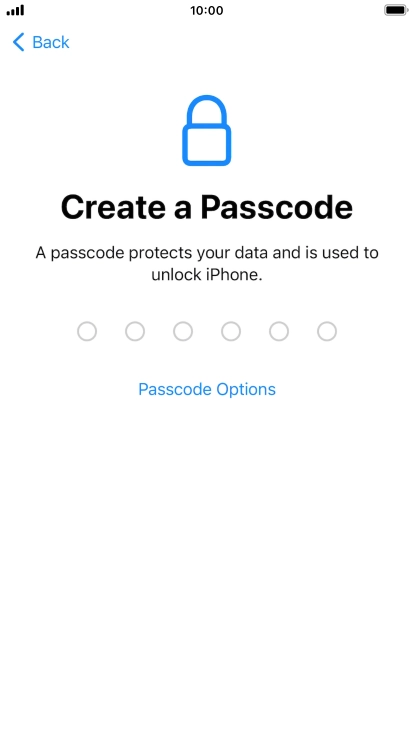 Press Passcode Options.
