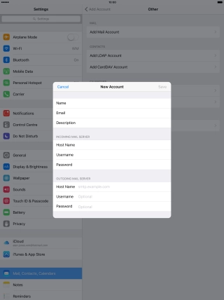 Press Host Name and key in the name or IP address of your email provider's outgoing server. Please note that if you can't send email messages when using your email provider's outgoing server, key in smtp.vodafone.net.au (Vodafone's outgoing server). Press Host Name and key in the name or IP address of your email provider's outgoing server. Please note that if you can't send email messages when using your email provider's outgoing server, key in smtp.vodafone.net.au (Vodafone's outgoing server).