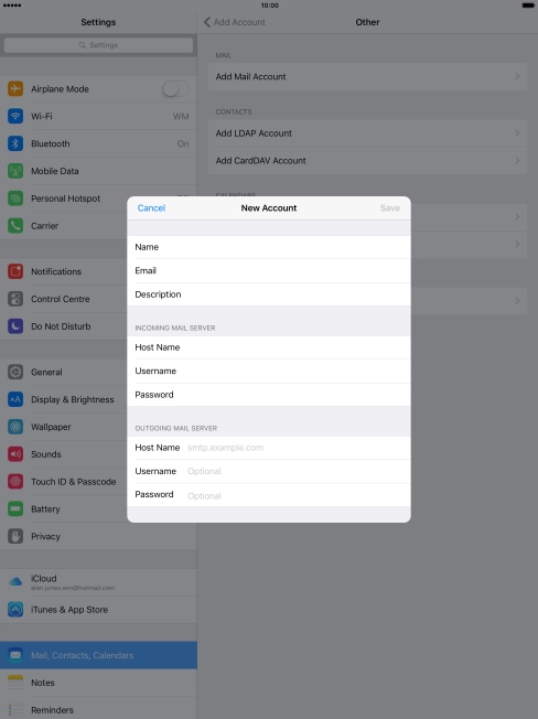 Press Host Name and key in the name or IP address of your email provider's outgoing server. Please note that if you can't send email messages when using your email provider's outgoing server, key in smtp.vodafone.net.au (Vodafone's outgoing server). Press Host Name and key in the name or IP address of your email provider's outgoing server. Please note that if you can't send email messages when using your email provider's outgoing server, key in smtp.vodafone.net.au (Vodafone's outgoing server).