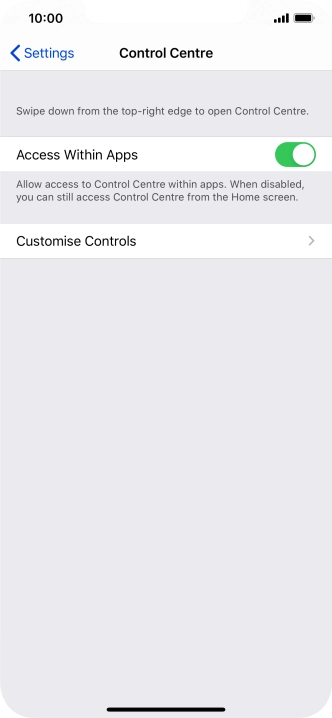 Press the indicator next to 