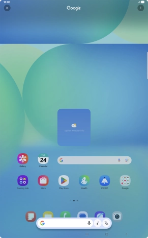 Press the music icon to start searching.