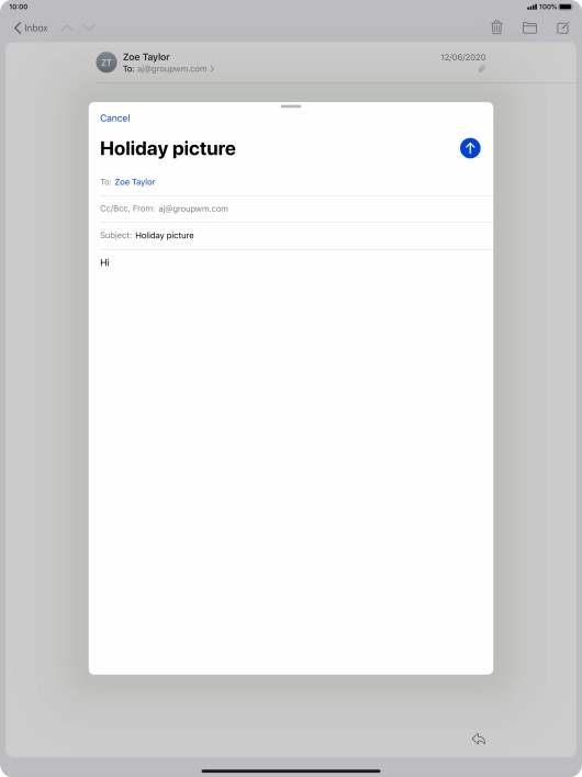 Press and hold the text input field until a pop-up menu is displayed.