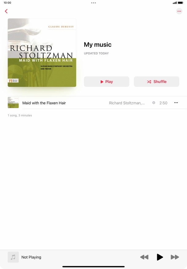 Go to the required category or playlist and press the required audio file.