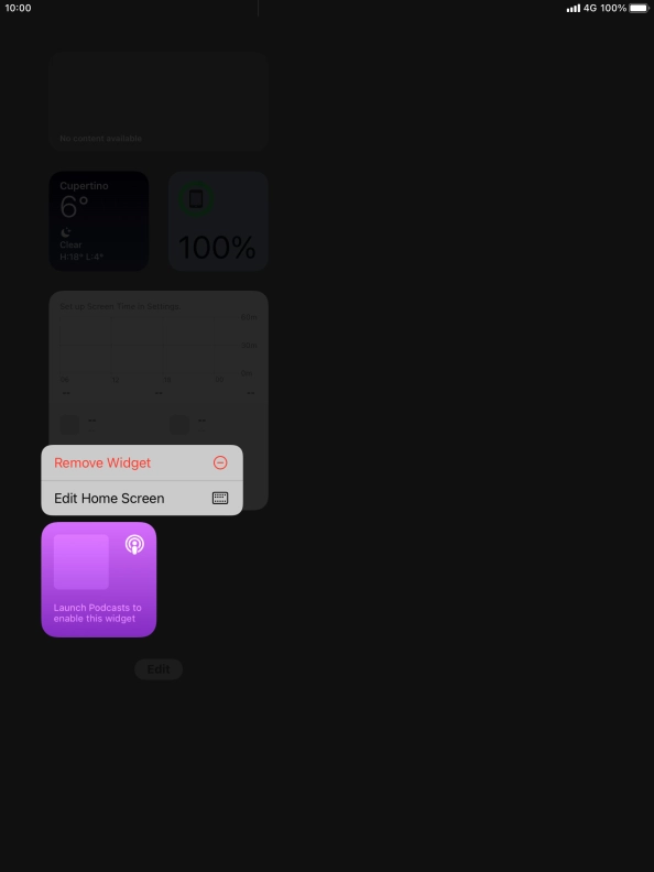 Press the remove icon.