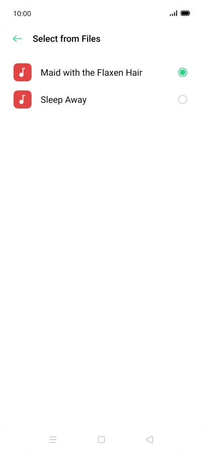 Once you've found a ring tone you like, press the Return key.