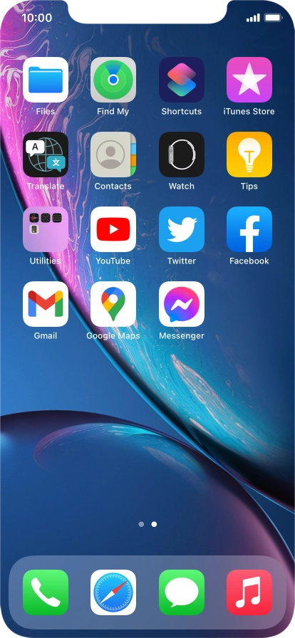 Press and hold the required app.