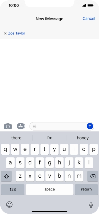 Press the send icon.