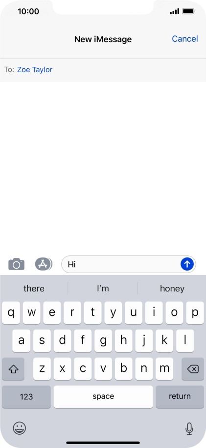 Press the send icon.