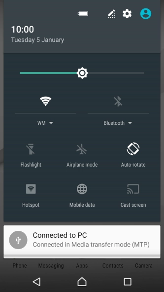 Press the settings icon.