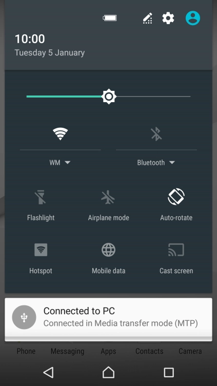 Press the settings icon.