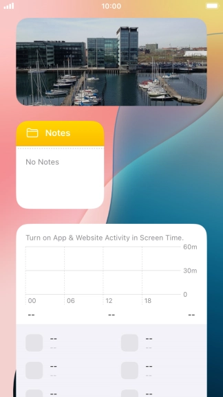 Press and hold the required Widget Stack.