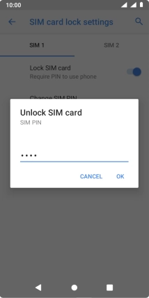 Key in your PIN and press OK.