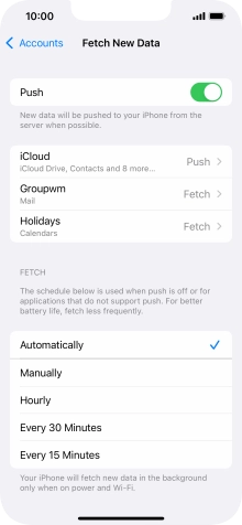 Press the indicator next to 