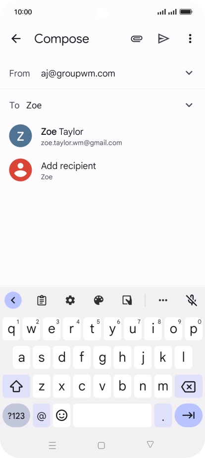 Press the required contact.