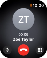 Press the end call icon. Press the end call icon.