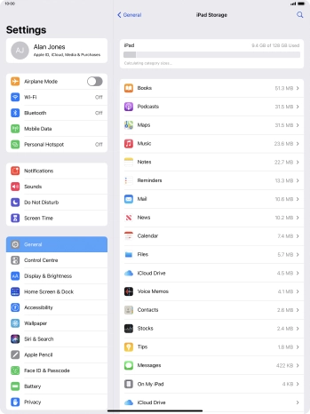 Press the required app.
