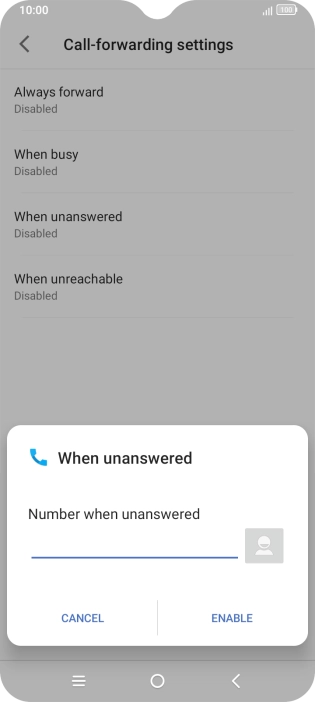 Key in +61414121121 and press ENABLE. Key in +61414121121 and press ENABLE.