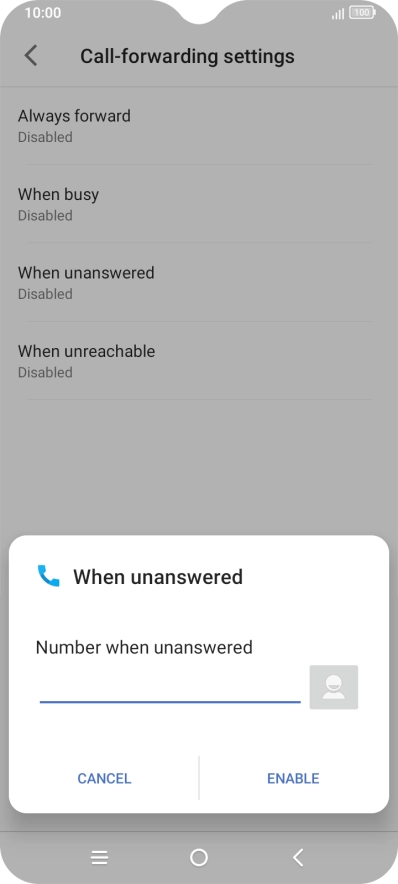 Key in +61414121121 and press ENABLE. Key in +61414121121 and press ENABLE.