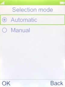 If you want to select a network automatically, select Automatic.