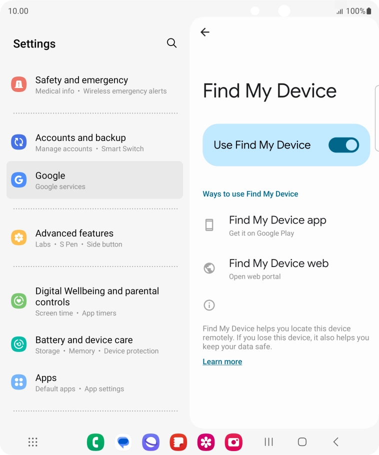 Press the Home key to return to the home screen.