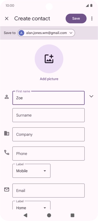Press Surname and key in the required last name.