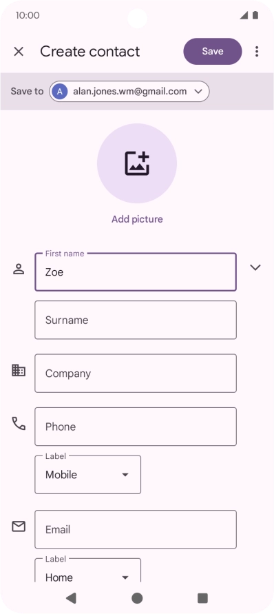 Press Surname and key in the required last name.