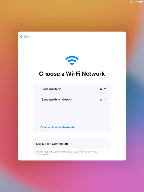 Press the required Wi-Fi network.