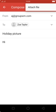 Press Attach file and go to the required folder.