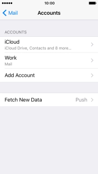 Press the required email account.