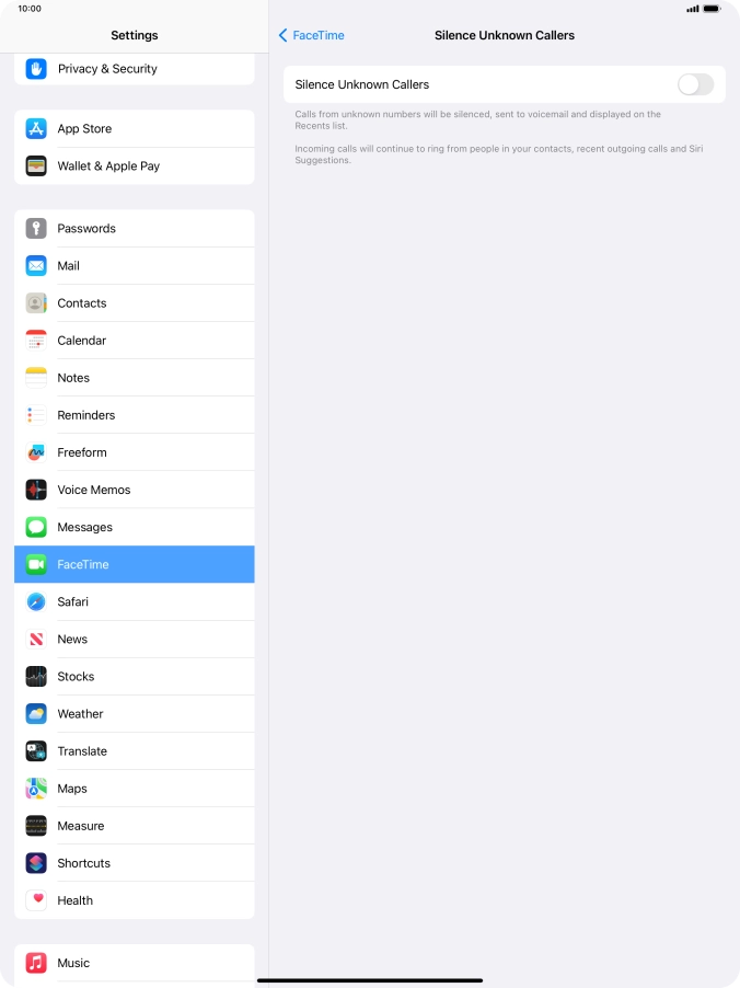 Press the indicator next to 