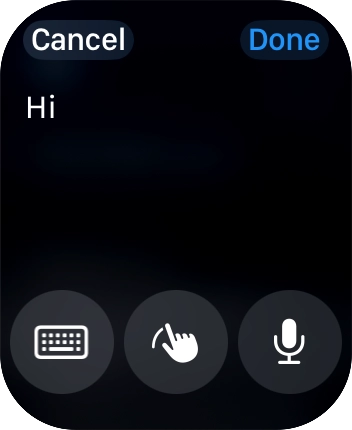 Press the microphone icon and record the message. Press the microphone icon and record the message.