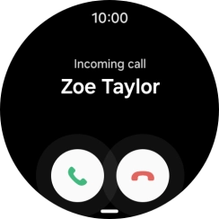 Press the accept call icon and slide your finger upwards to answer the call.
