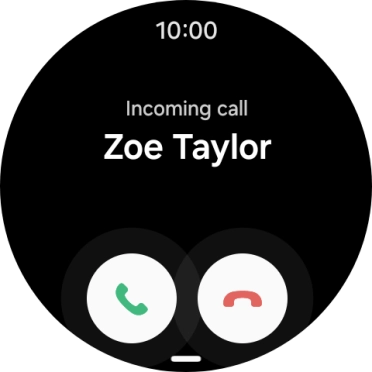 Press the accept call icon and slide your finger upwards to answer the call.