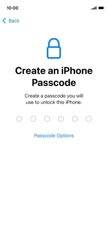 Press Passcode Options.