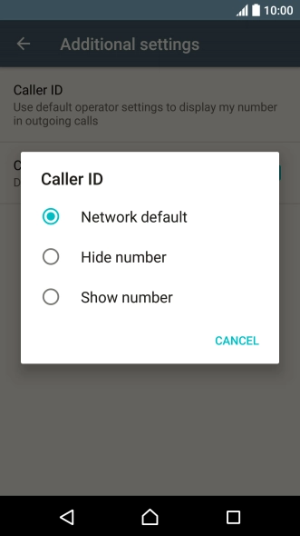 Press Show number to turn on caller identification.