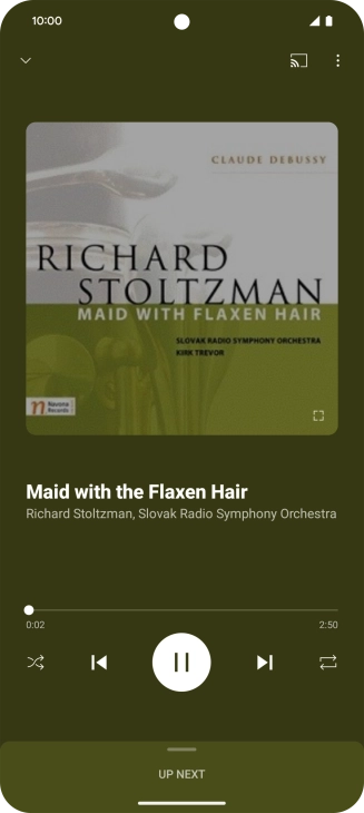 Press arrow right to go to the next audio file.