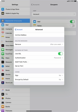 Press the indicator next to 