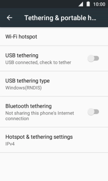 Press Wi-Fi hotspot.