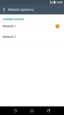Press the required network.