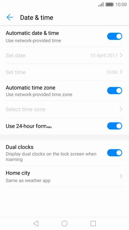 Press the Home key to return to the home screen.